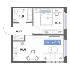 Студия квартира, вторичка, 24м2, 11/20 этаж