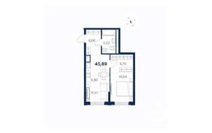 1-к квартира, вторичка, 46м2, 4/28 этаж