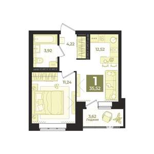 1-к квартира, вторичка, 36м2, 9/23 этаж