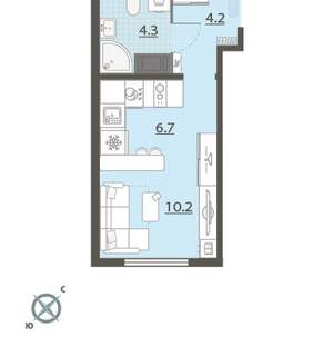 Студия квартира, вторичка, 25м2, 8/24 этаж