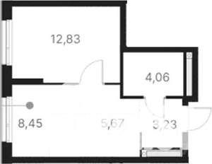 1-к квартира, вторичка, 34м2, 13/28 этаж