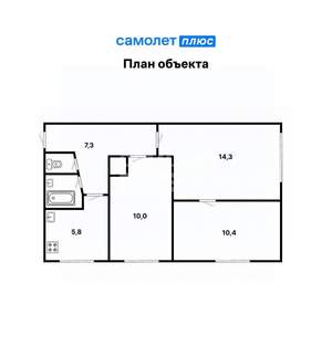 3-к квартира, вторичка, 51м2, 1/5 этаж