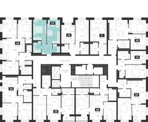 1-к квартира, строящийся дом, 40м2, 2/31 этаж