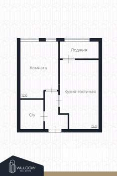 1-к квартира, вторичка, 36м2, 30/32 этаж