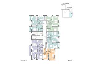 2-к квартира, вторичка, 67м2, 6/25 этаж