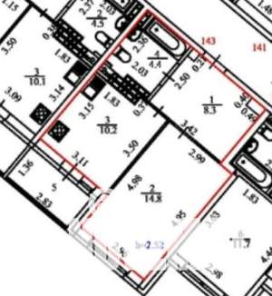 1-к квартира, вторичка, 38м2, 18/26 этаж