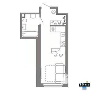 Студия квартира, вторичка, 27м2, 9/32 этаж