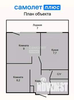 1-к квартира, вторичка, 33м2, 9/9 этаж