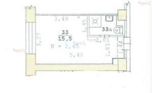 Студия квартира, вторичка, 18м2, 3/5 этаж