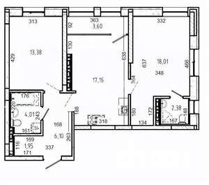 2-к квартира, сданный дом, 67м2, 9/22 этаж