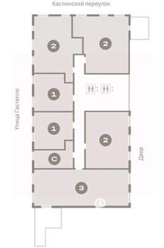 2-к квартира, вторичка, 72м2, 9/16 этаж