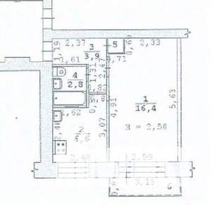 1-к квартира, вторичка, 30м2, 2/5 этаж