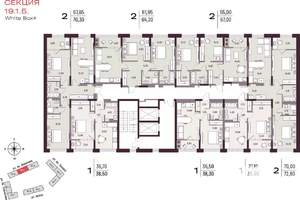 2-к квартира, вторичка, 70м2, 6/25 этаж