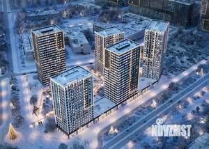 1-к квартира, строящийся дом, 32м2, 3/22 этаж