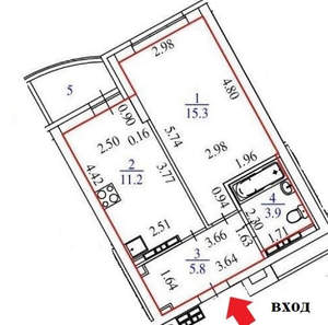 1-к квартира, вторичка, 36м2, 12/33 этаж