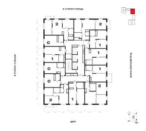 2-к квартира, строящийся дом, 64м2, 8/25 этаж