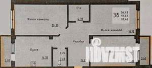 3-к квартира, вторичка, 94м2, 2/21 этаж