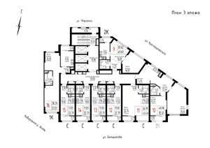 Студия квартира, строящийся дом, 43м2, 3/25 этаж