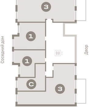 3-к квартира, вторичка, 96м2, 2/15 этаж