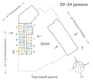 2-к квартира, вторичка, 40м2, 23/24 этаж