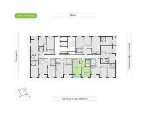 1-к квартира, вторичка, 44м2, 11/17 этаж