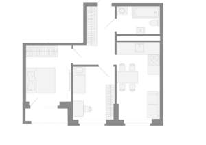 2-к квартира, вторичка, 48м2, 20/26 этаж