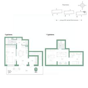 1-к квартира, вторичка, 106м2, 1/16 этаж