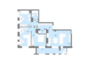 3-к квартира, вторичка, 83м2, 28/30 этаж