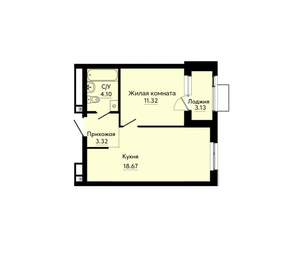 1-к квартира, вторичка, 39м2, 7/31 этаж