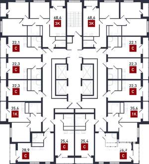 Студия квартира, вторичка, 29м2, 28/31 этаж